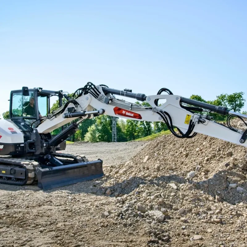 Bobcat E88 graafmachine drieledige arm Vangaever Bobcat 03
