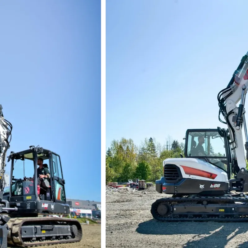 Bobcat E88 graafmachine drieledige arm Vangaever Bobcat 05