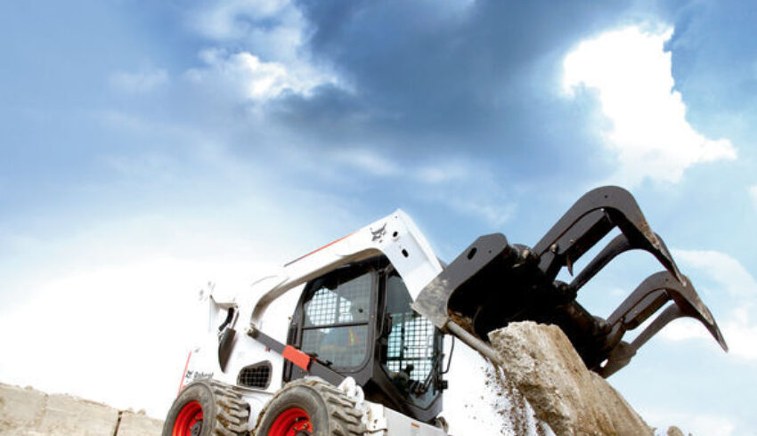 Industriële vork met grijper bobcat vangaever 3