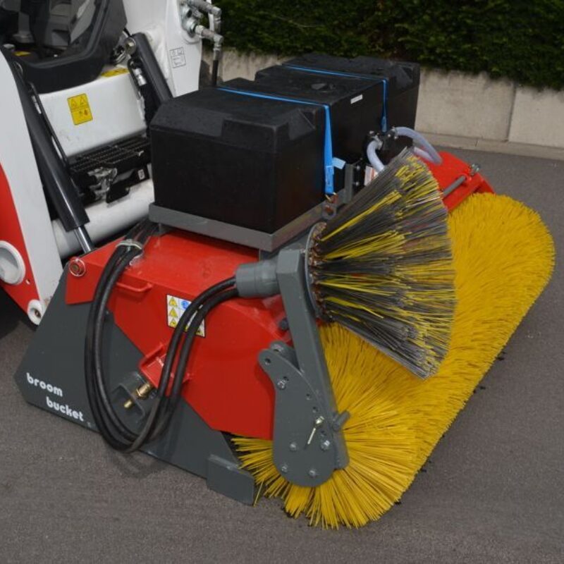Veegborstel met opvangbak bobcat vangaever 3