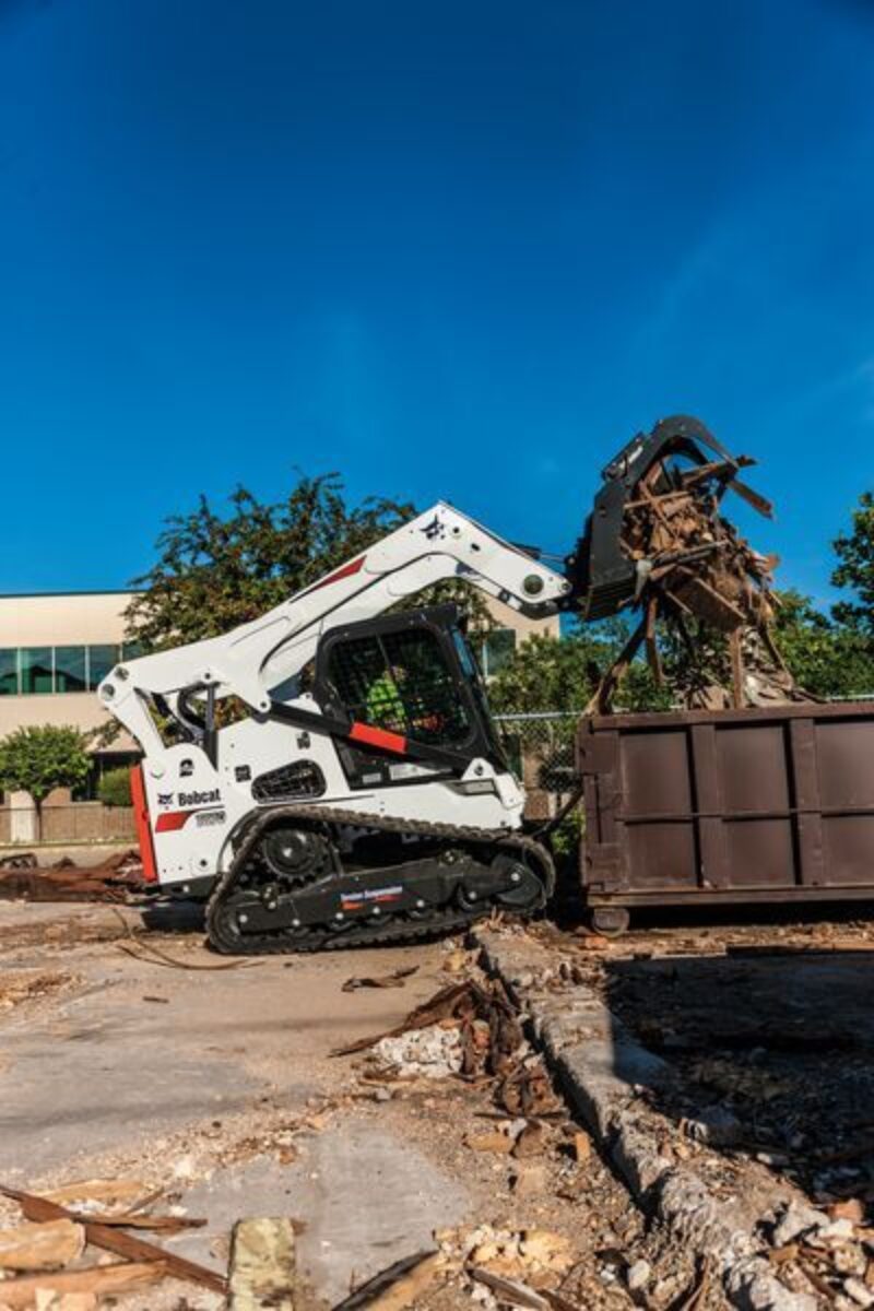 Industriële vork met grijper bobcat vangaever 1