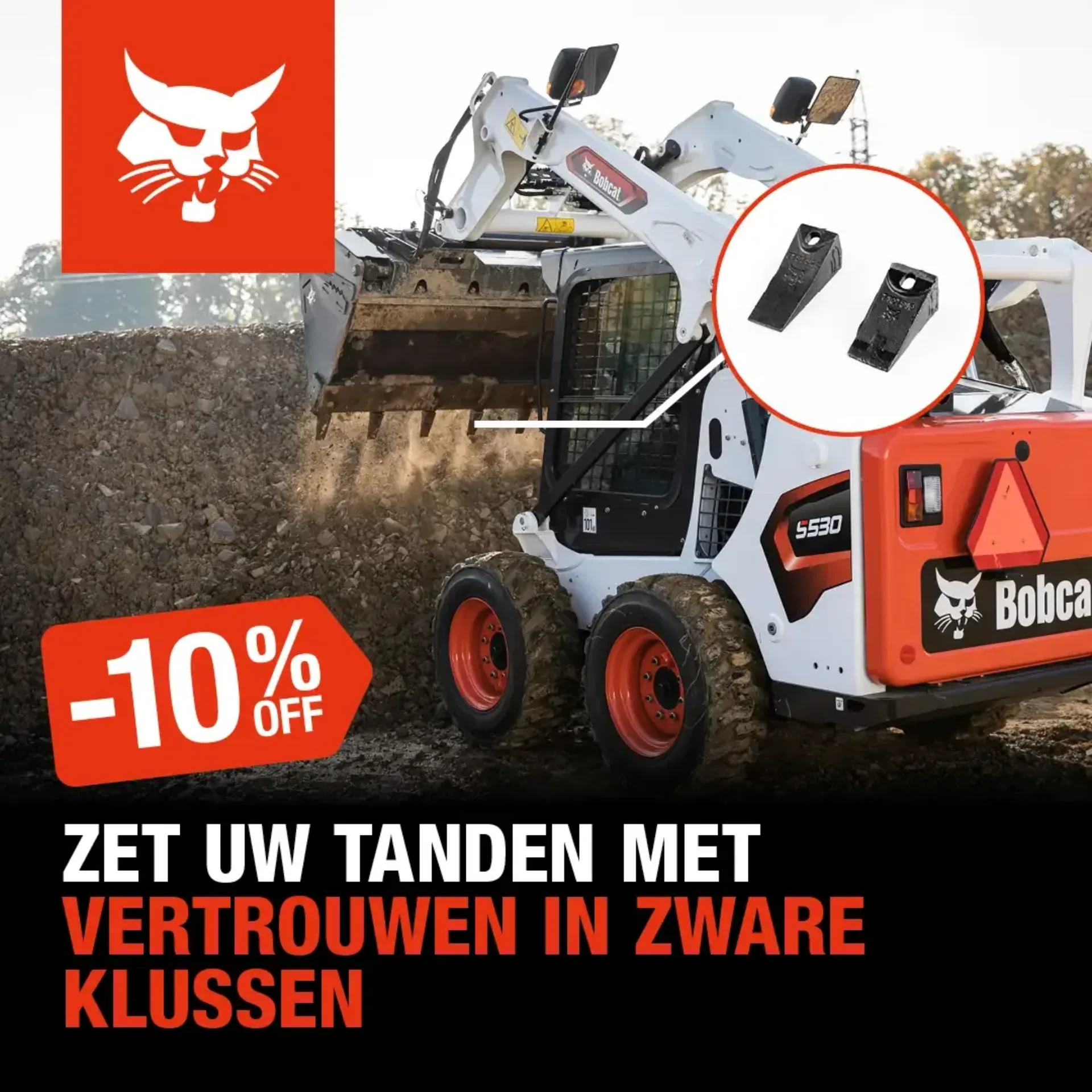 Tanden bobcat graafbak promo 0725 bobcat vangaever